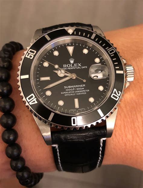 submariner rolex leather band